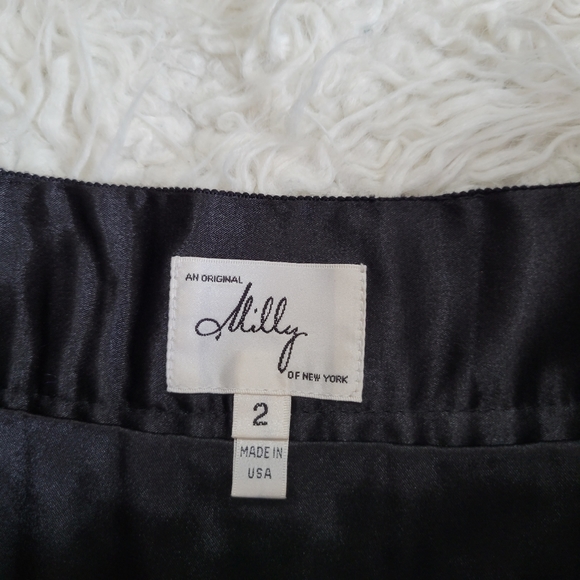 Milly Wool Blend Mini Skirt Purple Black Sz 2 - Picture 3 of 8